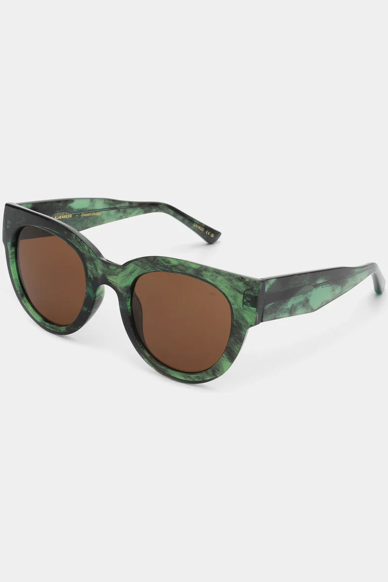 Lilly Sunglasses in Green Marble
