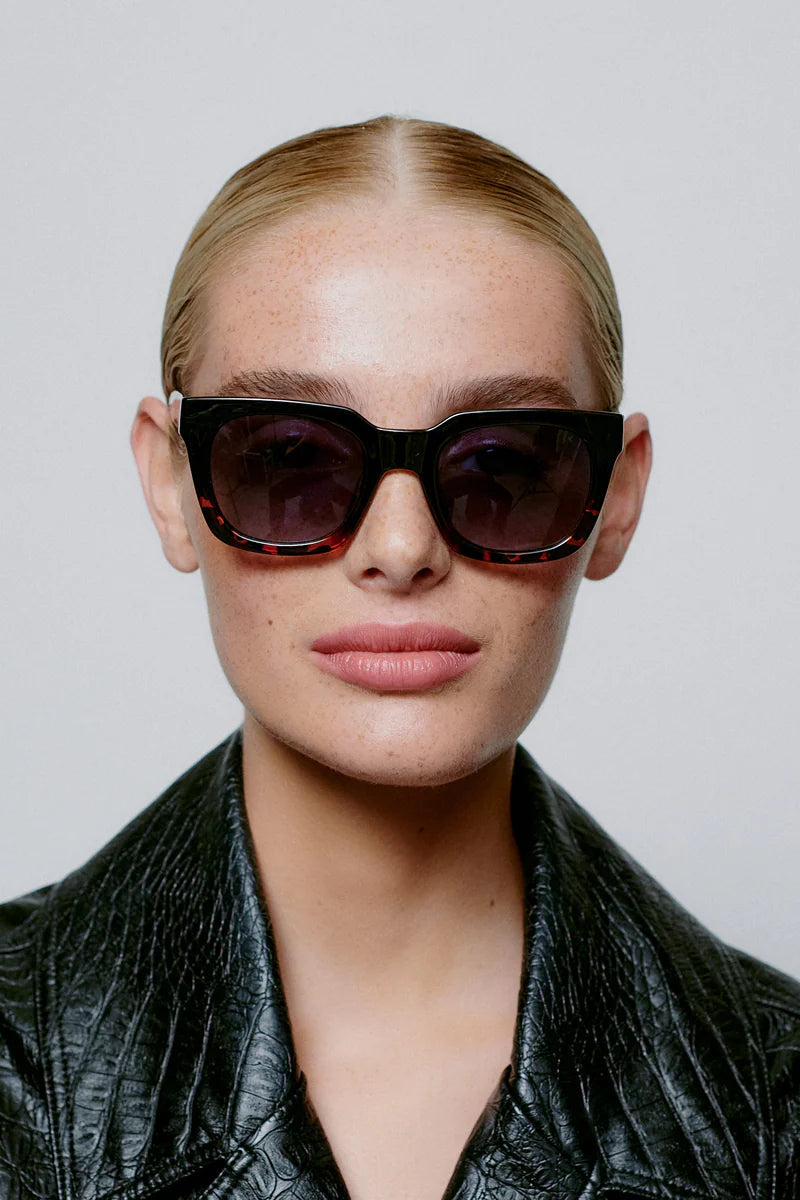 Nancy Sunglasses in Black Demi Tortoise
