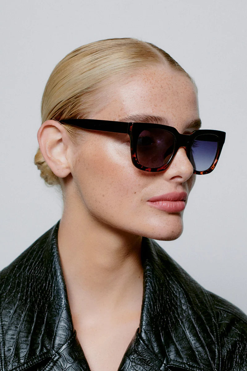 Nancy Sunglasses in Black Demi Tortoise