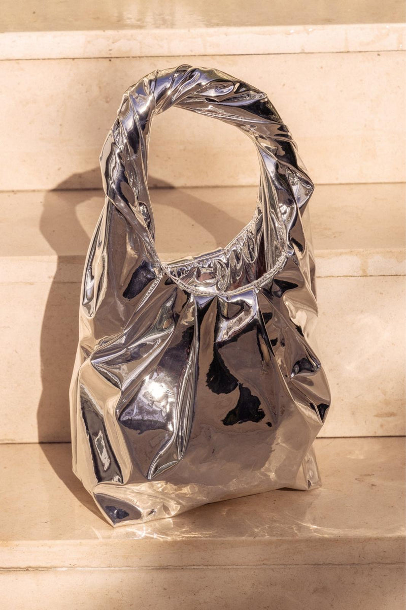 Twist Tote in Silver