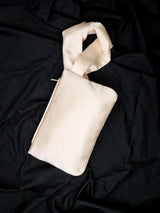 Knot Clutch in Pearl Satin