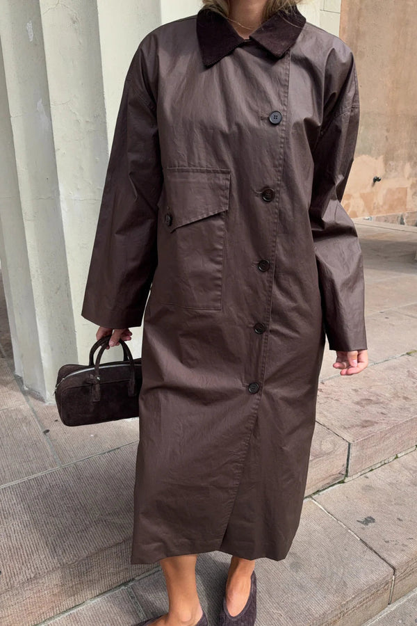 Anges Coat in Dark Brown