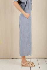 Aide Trousers in Navy Gingham