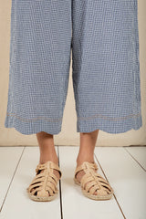 Aide Trousers in Navy Gingham