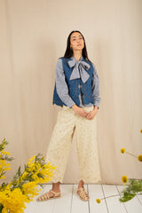 Aide Trousers in Yellow Floral