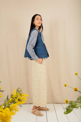 Aide Trousers in Yellow Floral