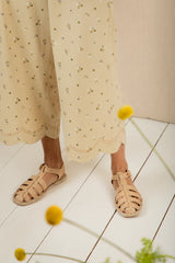 Aide Trousers in Yellow Floral