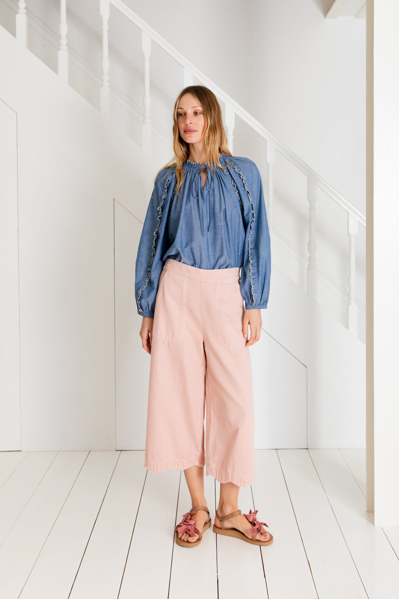 Aide Trousers in Chalk Pink
