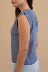 Knitted Vest in Blue