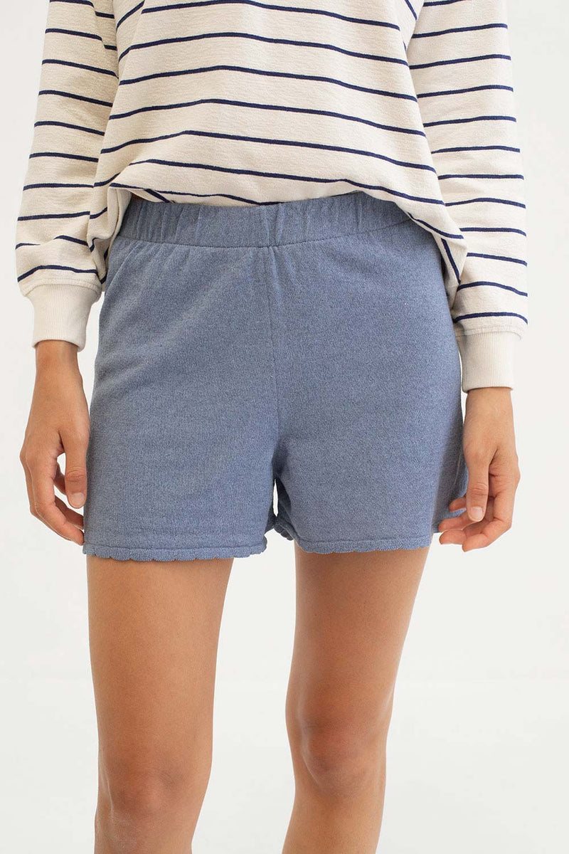 Knitted Shorts in Blue