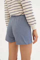 Knitted Shorts in Blue