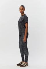 Leggings in Grey Leopard Print