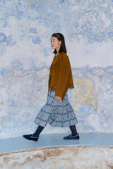 Short Frills Coat in Bronze