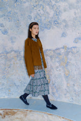 Short Frills Coat in Bronze