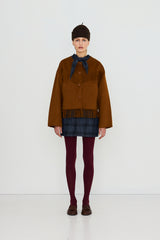 Short Frills Coat in Bronze