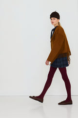 Short Frills Coat in Bronze