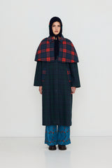 Long Check Trench Coat