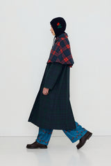 Long Check Trench Coat