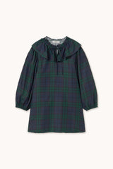 Check Mini Dress in Blue and Green