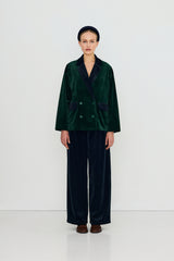 Velvet Pants in Ink Blue