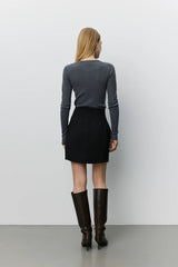Abbie Mini Skirt in Black