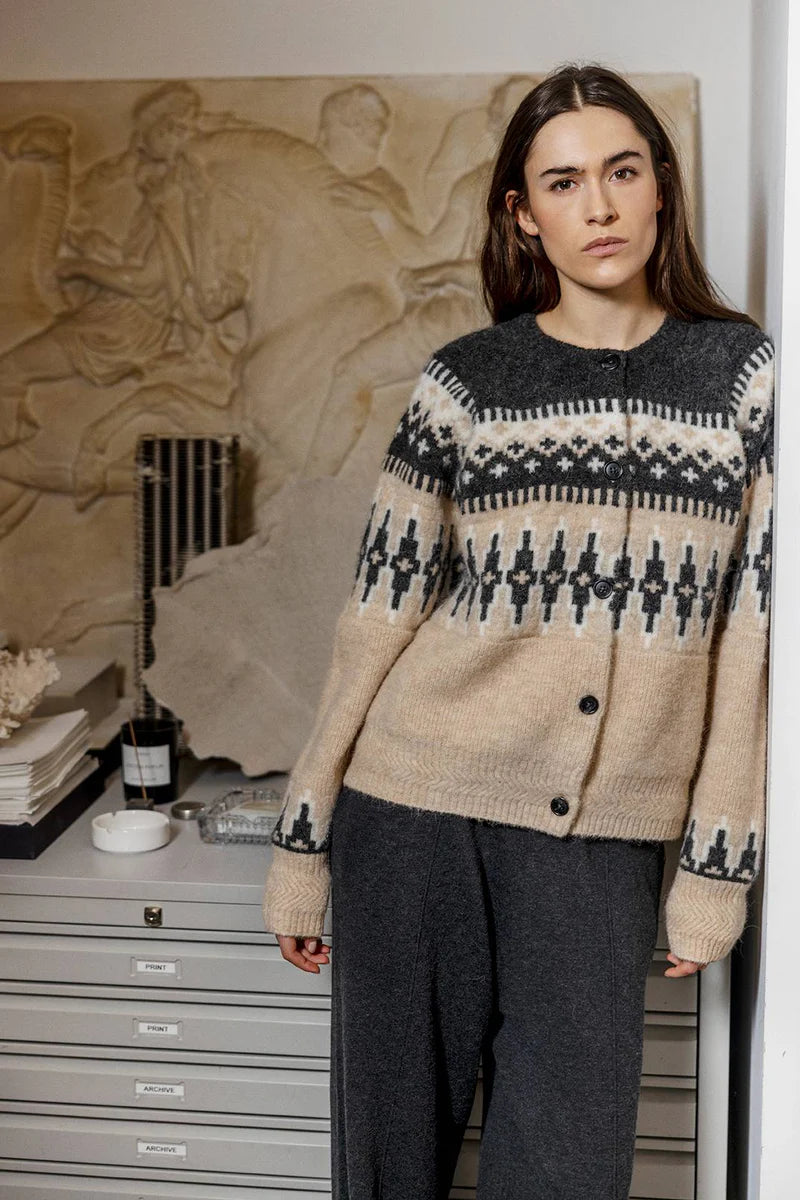Camma Jacquard Knit Cardigan