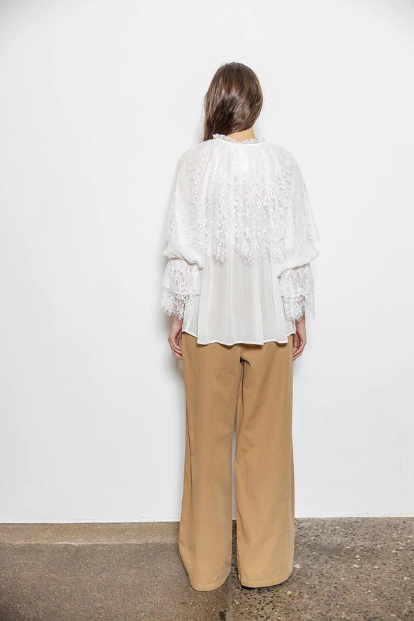Minnie Blouse in Chalk