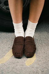 Aven Suede Leather Loafers in Brown