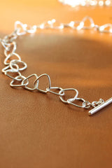 Triangle Link Chain in Silver