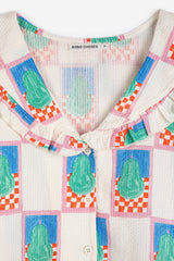 Simple Pear Pattern Collar Shirt