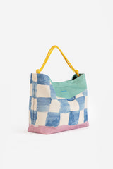 Color Block Canvas Cross-Body Bag