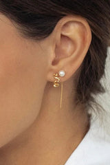 Pearl Drop Earring Gold
