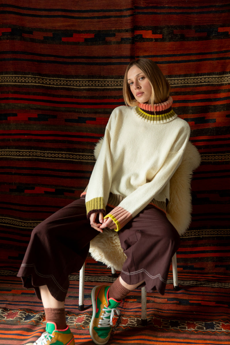 Bailey Knit Jumper in Winter White