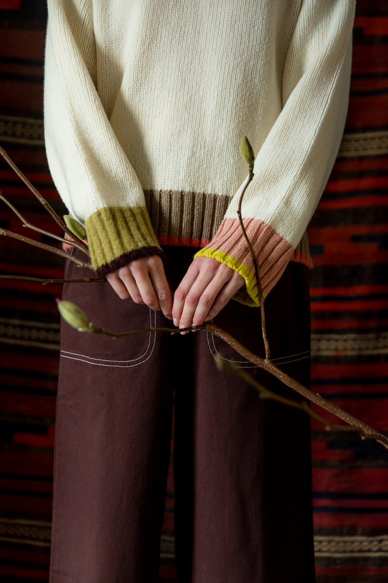 Bailey Knit Jumper in Winter White