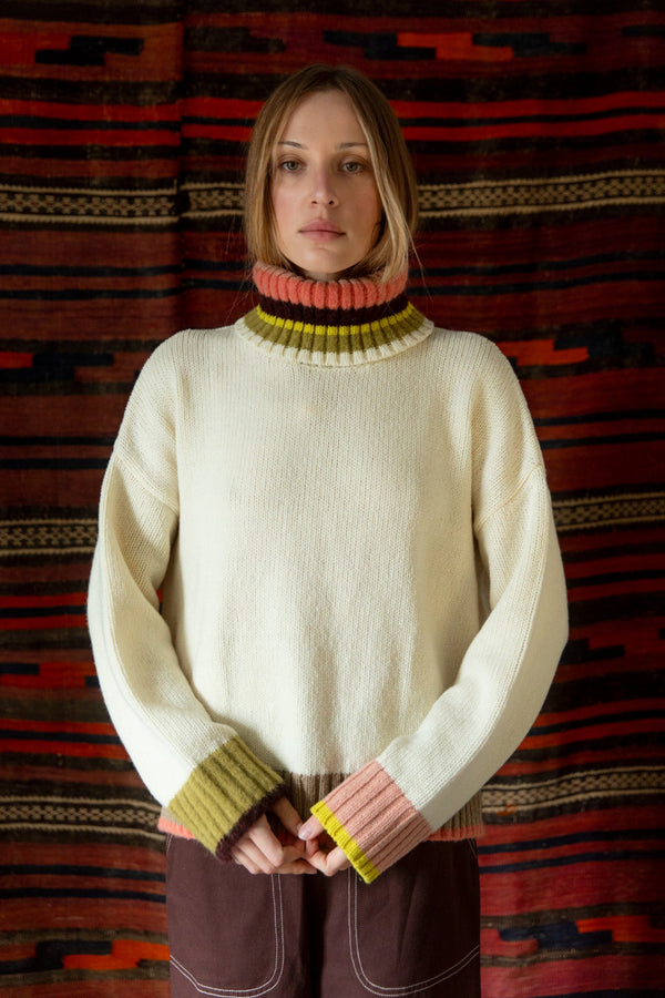 Bailey Knit Jumper in Winter White