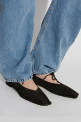 Sway Suede Leather Ballet Flats in Coffee Brown