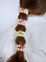 Pearly Donuts Scrunchie Bracelet in Yellow