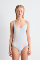 Rani Sun Striped Swimsuit in Green
