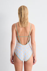 Rani Sun Striped Swimsuit in Green