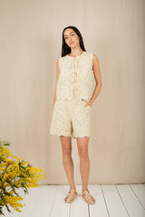 Benny Waistcoat in Yellow Floral