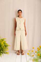 Benny Waistcoat in Yellow Floral