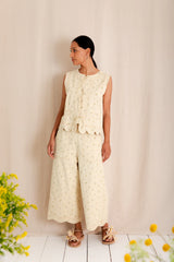 Benny Waistcoat in Yellow Floral