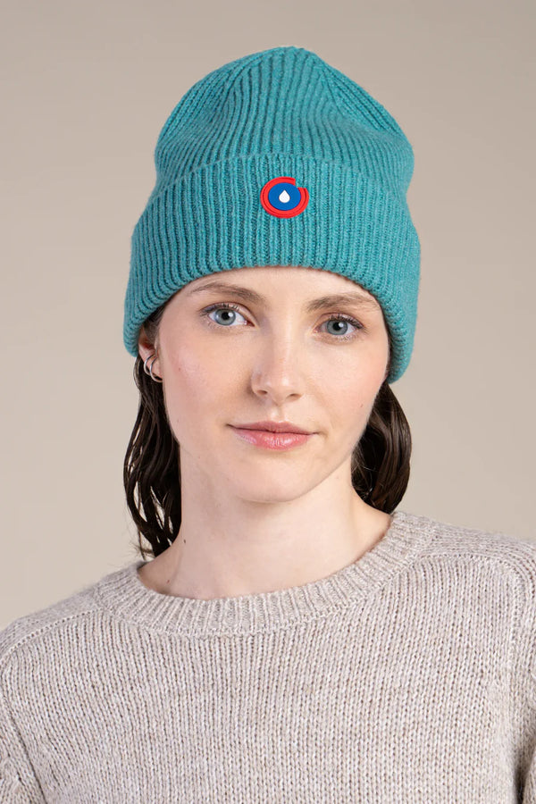 Wool Beanie in Emerald