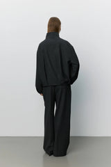Becky Bomber Jacket in Dark Grey