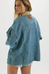 Denim Jacket in Berry Blues