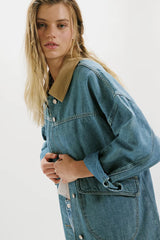 Denim Jacket in Berry Blues