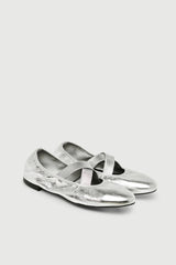 Bettina Ballet Flats in Silver