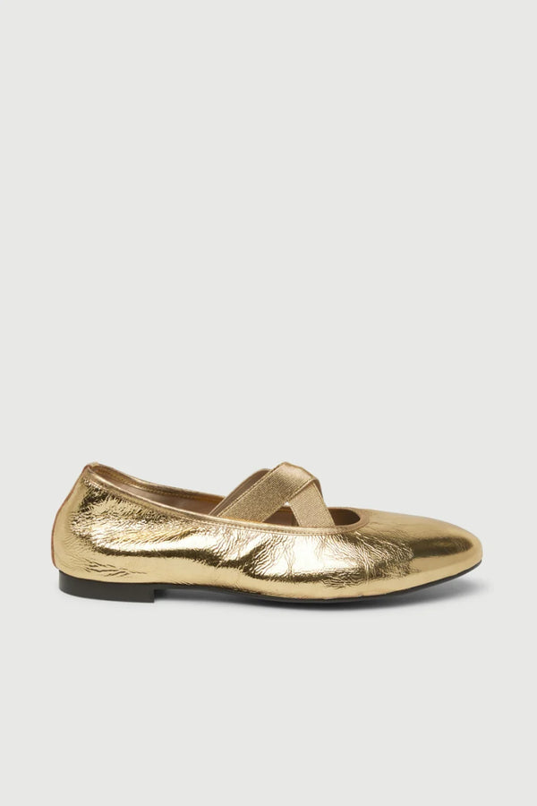 Bettina Ballet Flats in Gold