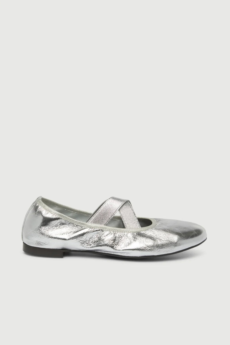 Bettina Ballet Flats in Silver