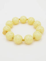 Round Marble Scrunchie Bracelet in Yellow